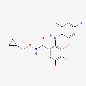 N-(Cyclopropylmethoxy)-3,4,5-trifluoro-2-((4-iodo-2-methylphenyl)amino)benzamide