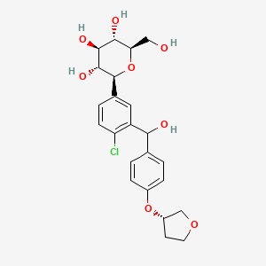 (2S,3R,4R,5S,6R)-2-(4-Chloro-3-(hydroxy(4-(((S)-tetrahydrofuran-3-yl)oxy)phenyl)methyl)phenyl)-6-(hydroxymethyl)tetrahydro-2H-pyran-3,4,5-triol