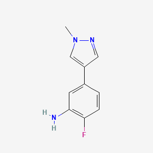 2-Fluoro-5-(1-methyl-1H-pyrazol-4-yl)benzenamine