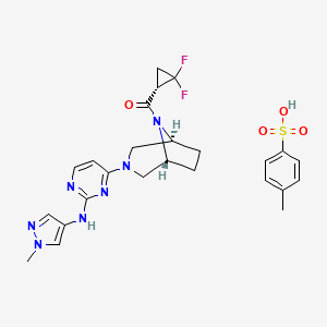 ((S)-2,2-Difluorocyclopropyl)(3-(2-((1-methyl-1H-pyrazol-4-yl)amino)pyrimidin-4-yl)-3,8-diazabicyclo[3.2.1]octan-8-yl)methanone 4-methylbenzenesulfonate