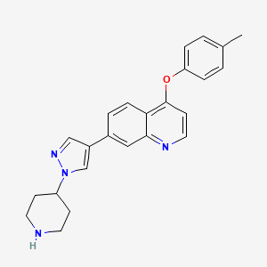 7-(1-(Piperidin-4-yl)-1H-pyrazol-4-yl)-4-(p-tolyloxy)quinoline