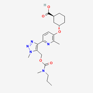 (1S,3S)-3-((2-Methyl-6-(1-methyl-5-(((methyl(propyl)carbamoyl)oxy)methyl)-1H-1,2,3-triazol-4-yl)pyridin-3-yl)oxy)cyclohexane-1-carboxylic acid