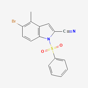 5-Bromo-4-methyl-1-(phenylsulfonyl)-1H-indole-2-carbonitrile