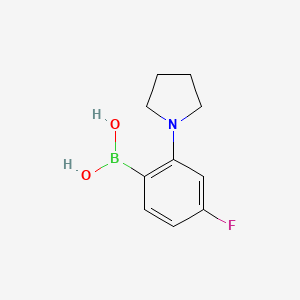 [4-Fluoro-2-(pyrrolidin-1-yl)phenyl]boronic acid