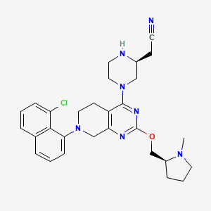2-((S)-4-(7-(8-Chloronaphthalen-1-yl)-2-(((S)-1-methylpyrrolidin-2-yl)methoxy)-5,6,7,8-tetrahydropyrido[3,4-d]pyrimidin-4-yl)piperazin-2-yl)acetonitrile