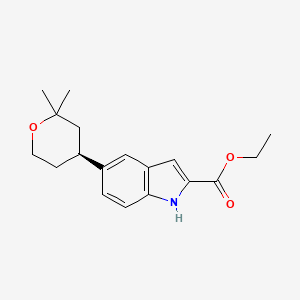 ethyl 5-[(4S)-2,2-dimethyltetrahydropyran-4-yl]-1H-indole-2-carboxylate