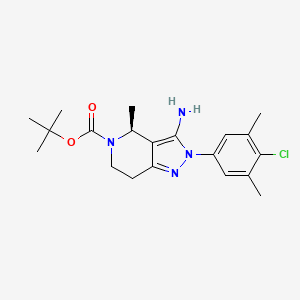1，1-Dimethylethyl (4S)-3-amino-2-(4-chloro-3，5-dimethylphenyl)-2，4，6，7-tetrahydro-4-methyl-5H-pyrazolo[4，3-c]pyridine-5-carboxylate