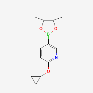 2-Cyclopropoxy-5-(4,4,5,5-tetramethyl-1,3,2-dioxaborolan-2-yl)pyridine