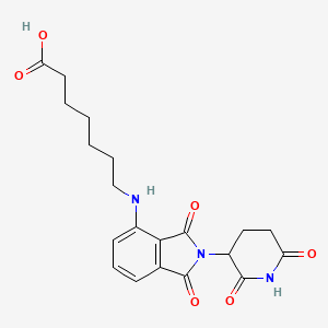 7-((2-(2,6-dioxopiperidin-3-yl)-1,3-dioxoisoindolin-4-yl)amino)heptanoic acid