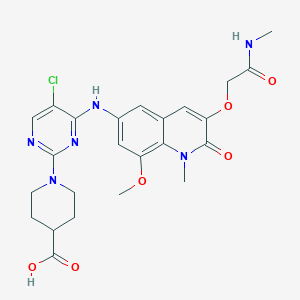 1-[5-Chloro-4-[[8-methoxy-1-methyl-3-[2-(methylamino)-2-oxoethoxy]-2-oxo-1,2-dihydro-6-quinolyl]amino]-2-pyrimidinyl]piperidine-4-carboxylic Acid
