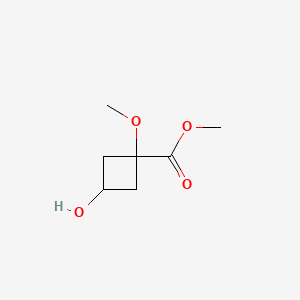 Methyl (1r,3r)-3-hydroxy-1-methoxycyclobutane-1-carboxylate