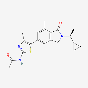 (S)-N-(5-(2-(1-Cyclopropylethyl)-7-methyl-1-oxoisoindolin-5-yl)-4-methylthiazol-2-yl)acetamide