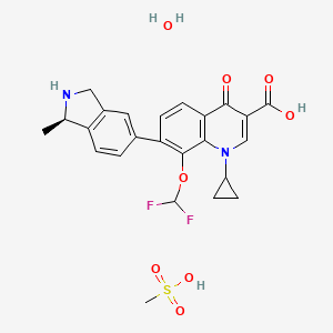 (R)-1-Cyclopropyl-8-(difluoromethoxy)-7-(1-methylisoindolin-5-yl)-4-oxo-1,4-dihydroquinoline-3-carboxylic acid monomethanesulfonate monohydrate