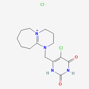 1-((5-Chloro-2，6-dioxo-1，2，3，6-tetrahydropyrimidin-4-yl)methyl)-2，3，4，6，7，8，9，10-octahydropyrimido[1，2-a]azepin-1-ium chloride
