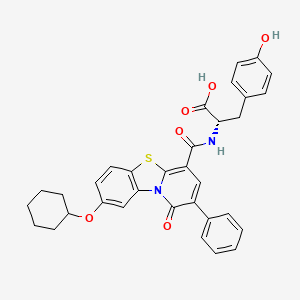 (8-(Cyclohexyloxy)-1-oxo-2-phenyl-1H-benzo[4,5]thiazolo[3,2-a]pyridine-4-carbonyl)-L-tyrosine