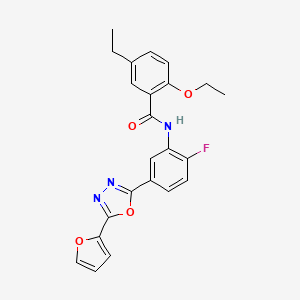 2-Ethoxy-5-ethyl-N-[2-fluoro-5-[5-(2-furanyl)-1，3，4-oxadiazol-2-yl]phenyl]benzamide