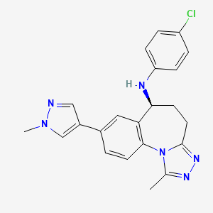 (6S)-N-(4-Chlorophenyl)-1-methyl-8-(1-methyl-1H-pyrazol-4-yl)-5,6-dihydro-4H-benzo[f][1,2,4]triazolo[4,3-a]azepin-6-amine