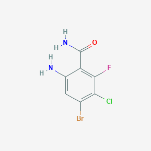 6-Amino-4-bromo-3-chloro-2-fluorobenzamide