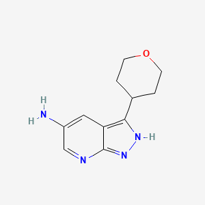 3-(Tetrahydro-2H-pyran-4-yl)-1H-pyrazolo[3,4-b]pyridin-5-amine