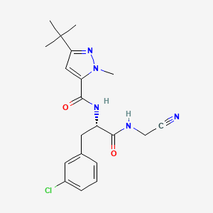 (S)-3-(tert-Butyl)-N-(3-(3-chlorophenyl)-1-((cyanomethyl)amino)-1-oxopropan-2-yl)-1-methyl-1H-pyrazole-5-carboxamide