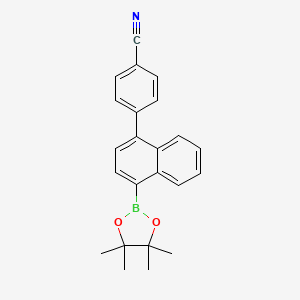 4-[4-(4，4，5，5-Tetramethyl-1，3，2-dioxaborolan-2-yl)-1-naphthalenyl]benzonitrile