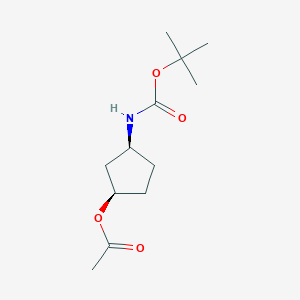 (1R,3S)-3-((tert-Butoxycarbonyl)amino)cyclopentyl acetate