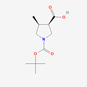 (3R,4S)-1-(tert-Butoxycarbonyl)-4-methylpyrrolidine-3-carboxylic acid