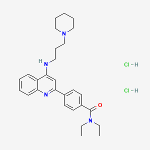 N,N-Diethyl-4-[4-[[3-(1-piperidyl)propyl]amino]-2-quinolyl]benzamide Dihydrochloride