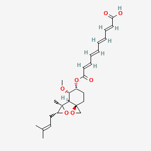 (2E,4E,6E,8E)-10-(((3R,4S,5S,6R)-5-methoxy-4-((2R,3R)-2-methyl-3-(3-methylbut-2-en-1-yl)oxiran-2-yl)-1-oxaspiro[2.5]octan-6-yl)oxy)-10-oxodeca-2,4,6,8-tetraenoic acid