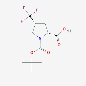 rel-(2S,4S)-1-(tert-Butoxycarbonyl)-4-(trifluoromethyl)pyrrolidine-2-carboxylic acid