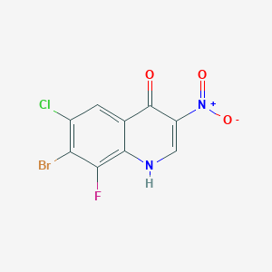 7-Bromo-6-chloro-8-fluoro-3-nitroquinolin-4-ol