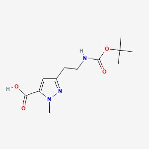3-(2-((tert-Butoxycarbonyl)amino)ethyl)-1-methyl-1H-pyrazole-5-carboxylic acid