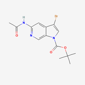 tert-Butyl 5-acetamido-3-bromo-1H-pyrrolo[2,3-c]pyridine-1-carboxylate