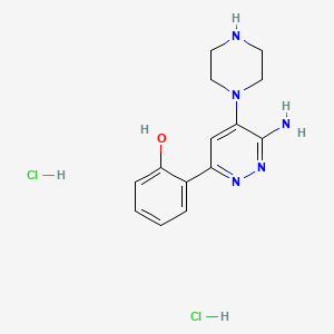 2-[6-Amino-5-(1-piperazinyl)-3-pyridazinyl]phenol Dihydrochloride