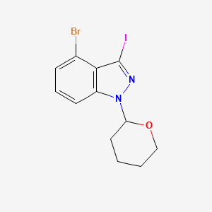 4-Bromo-3-iodo-1-(oxan-2-yl)indazole