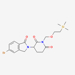 3-(5-Bromo-1-oxoisoindolin-2-yl)-1-((2-(trimethylsilyl)ethoxy)methyl)piperidine-2,6-dione