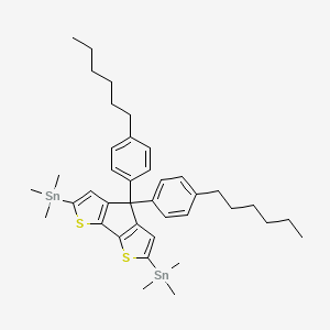 (4,4-Bis(4-hexylphenyl)-4H-cyclopenta[1,2-b:5,4-b']dithiophene-2,6-diyl)bis(trimethylstannane)