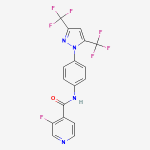 N-(4-(3,5-Bis(trifluoromethyl)-1H-pyrazol-1-yl)phenyl)-3-fluoroisonicotinamide