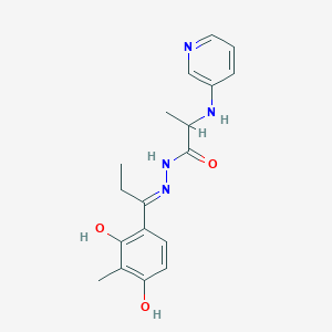 N-3-Pyridinylalanine (2E)-2-[1-(2，4-dihydroxy-3-methylphenyl)propylidene]hydrazide