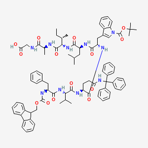 Nα-(N2-(((9H-Fluoren-9-yl)methoxy)carbonyl)-L-phenylalanyl-L-valyl-N5-trityl-L-glutaminyl)-1-(tert-butoxycarbonyl)-L-tryptophyl-L-leucyl-L-isoleucyl-L-alanylglycine