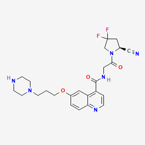 (S)-N-(2-(2-Cyano-4,4-difluoropyrrolidin-1-yl)-2-oxoethyl)-6-(3-(piperazin-1-yl)propoxy)quinoline-4-carboxamide