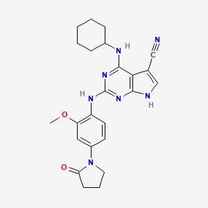 4-(Cyclohexylamino)-2-[[2-methoxy-4-(2-oxo-1-pyrrolidinyl)phenyl]amino]-7H-pyrrolo[2，3-d]pyrimidine-5-carbonitrile