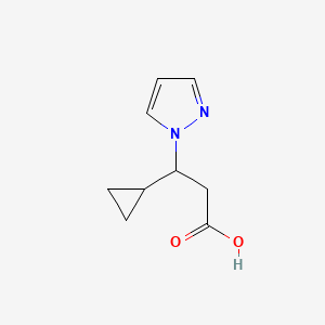 3-Cyclopropyl-3-(1H-pyrazol-1-yl)propanoic acid