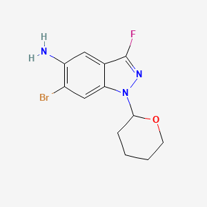 6-Bromo-3-fluoro-1-(tetrahydro-2H-pyran-2-yl)-1H-indazol-5-amine