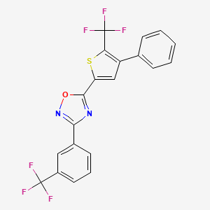 5-(4-Phenyl-5-(trifluoromethyl)thiophen-2-yl)-3-(3-(trifluoromethyl)phenyl)-1,2,4-oxadiazole