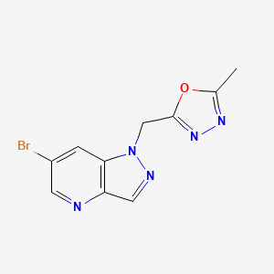 6-Bromo-1-[(5-methyl-1，3，4-oxadiazol-2-yl)methyl]-1H-pyrazolo[4，3-b]pyridine