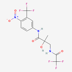 2-Hydroxy-2-methyl-N-(4-nitro-3-(trifluoromethyl)phenyl)-3-(2,2,2-trifluoroacetamido)propanamide