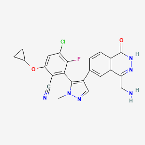 2-[4-[4-(Aminomethyl)-1-oxo-1,2-dihydrophthalazin-6-yl]-1-methyl-5-pyrazolyl]-4-chloro-6-cyclopropoxy-3-fluorobenzonitrile