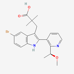 5-Bromo-2-[2-[(1S)-1-methoxyethyl]-3-pyridinyl]-α，α-dimethyl-1H-indole-3-propanoic acid