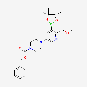 Benzyl (S)-4-(6-(1-methoxyethyl)-5-(4,4,5,5-tetramethyl-1,3,2-dioxaborolan-2-yl)pyridin-3-yl)piperazine-1-carboxylate